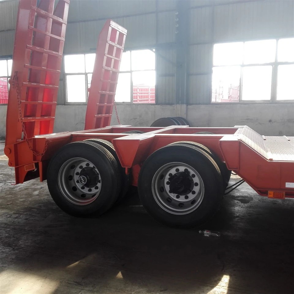 Low Bed Container Chassis Flatbed Semi-Trailer